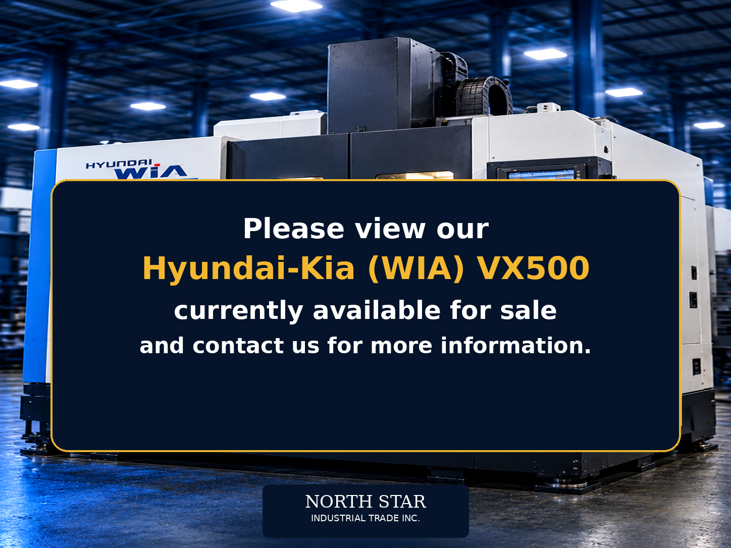 Hyundai-Kia (WIA) VX500 CNC Vertical Machining Center — video poster